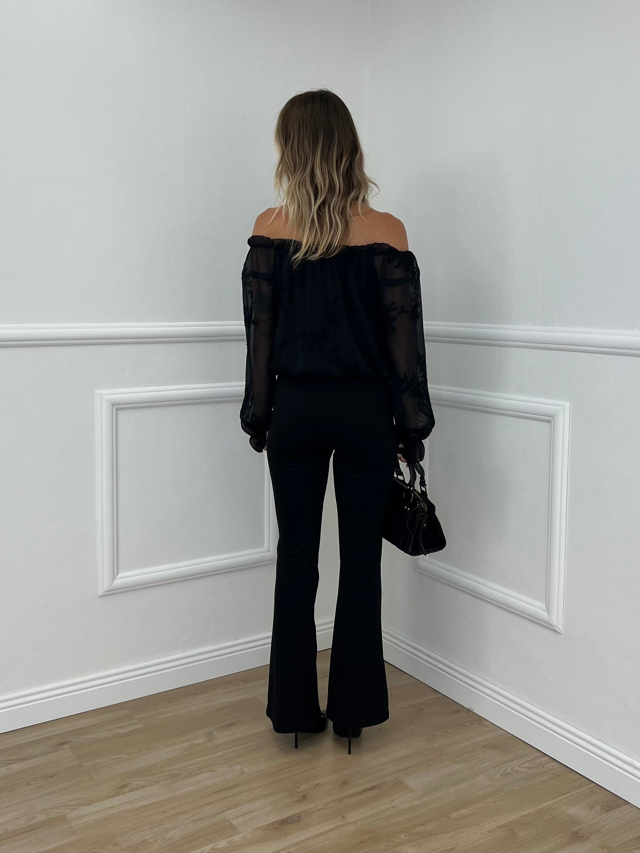Pantalone Flare Punto Milano 34115 Nero