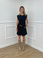 Maglia Con Pizzo e Nodo 8388 Blu