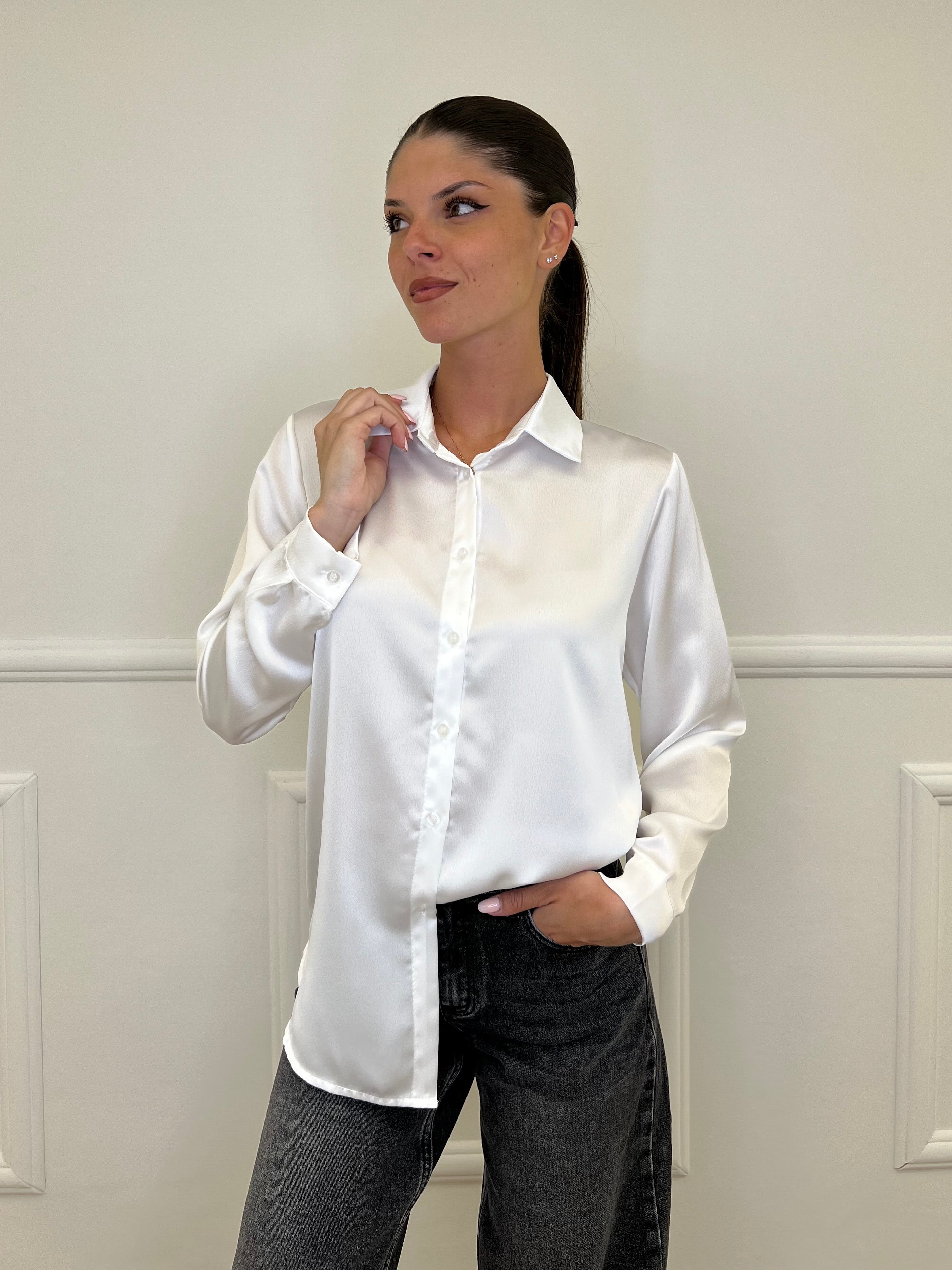 Camicia Satin 24244 Bianco