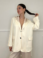 Giacca Cappuccio 27599 Panna - Bazar Abbigliamento