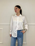 Camicia Basic in Satin 24244 Bianco