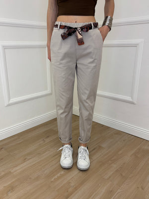 Pantalone Cotone Fusciacca 1508 Ecru
