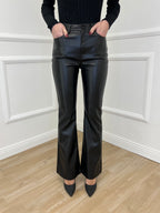 Pantalone Flare Ecopelle 2802 Nero