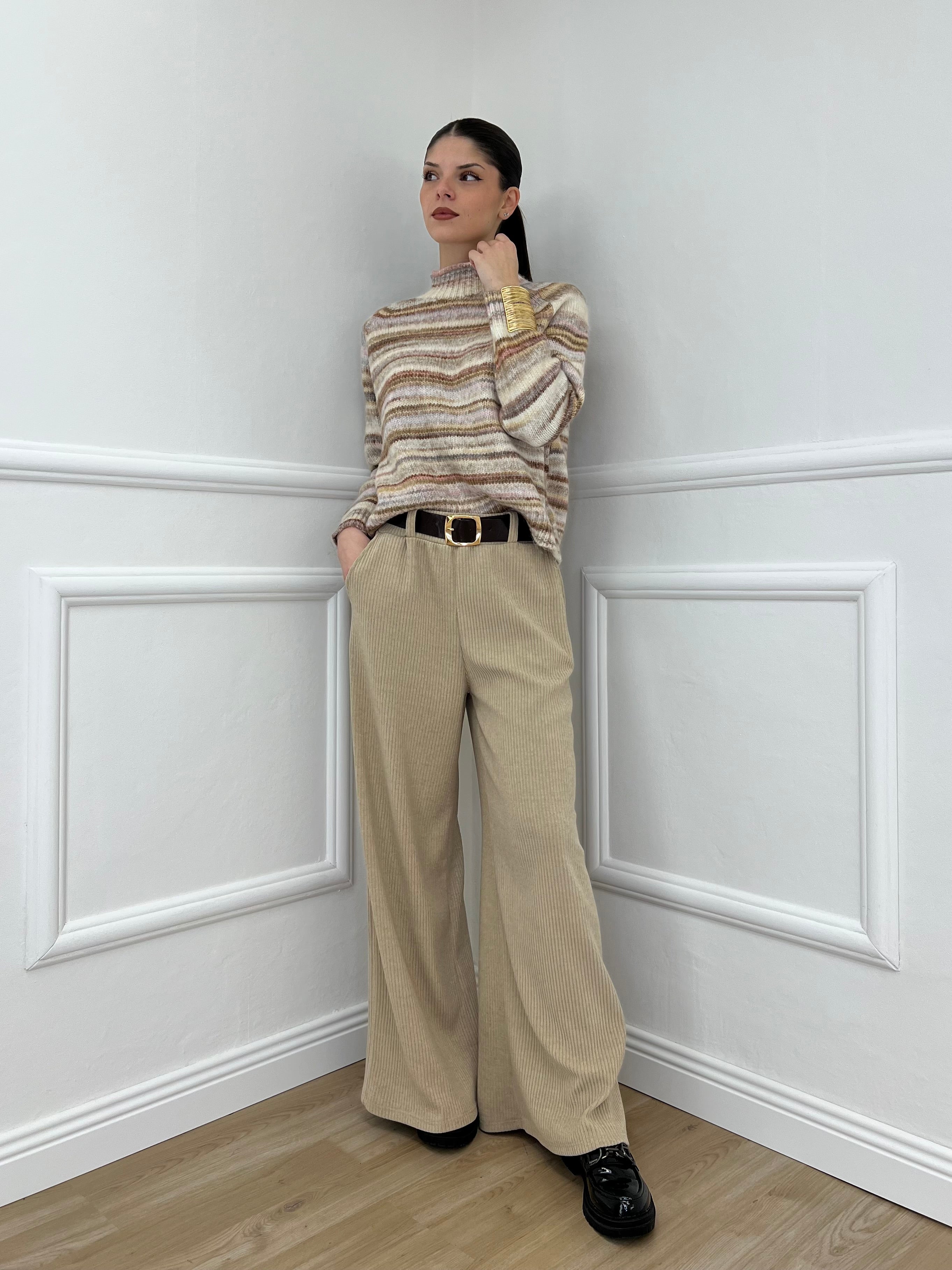 Pantalone Corduroy 6156 Beige