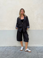 Blazer Over Gessato 5898 Grigio