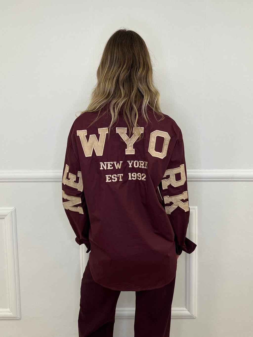 Camicia Over New York 9876 Burgundy