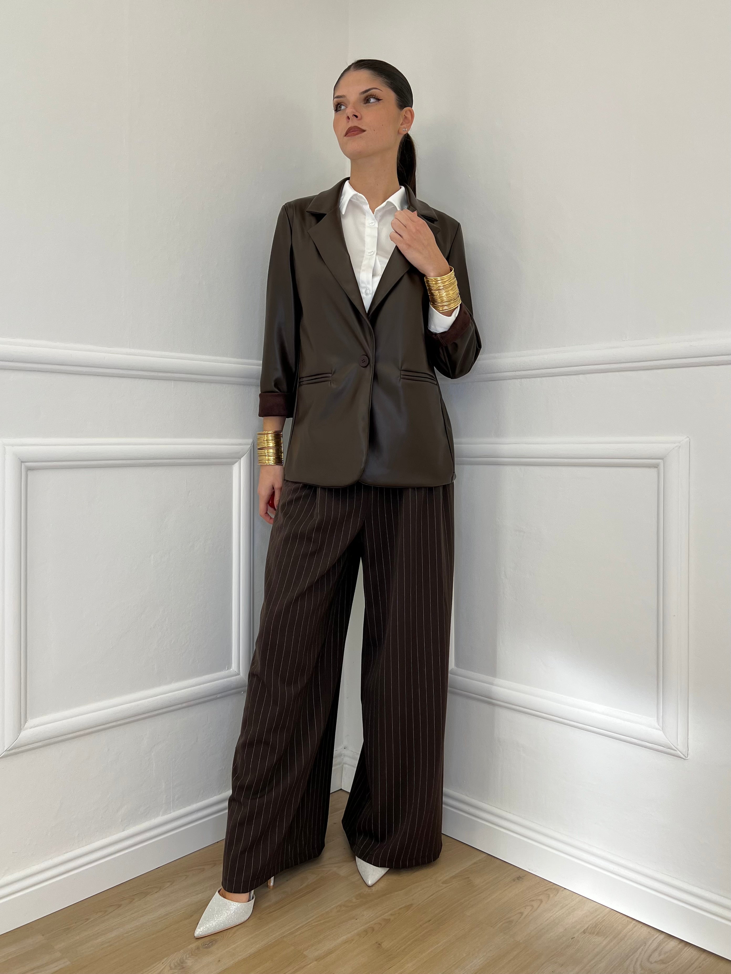 Pantalone Gessato 7158 Moro