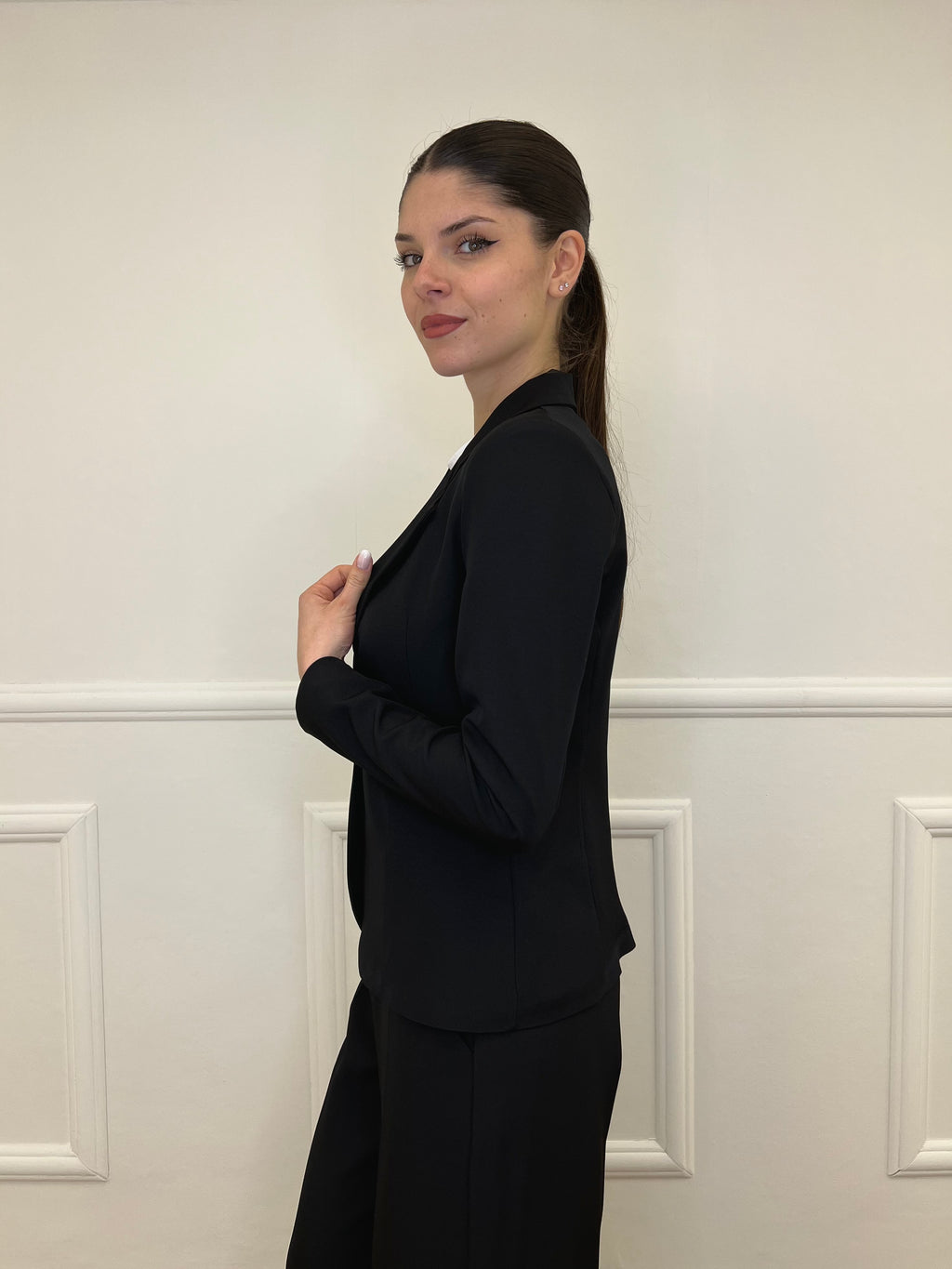 Giacca Corta in Gabardine 1878 Nero