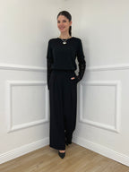 Pantalone Fluido 22059 Nero