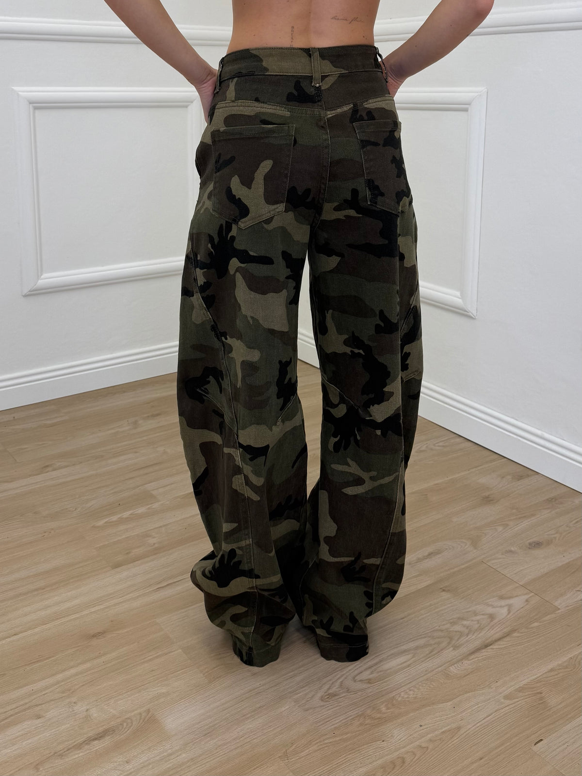 Jeans Balloon Vita Incrociata Camouflage 5500