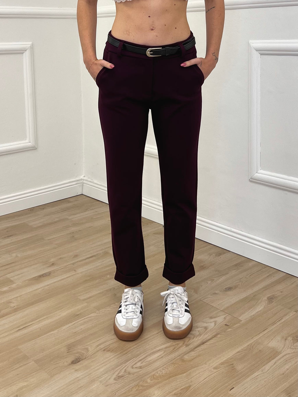 Pantalone a Sigaretta Punto Milano 2893 Burgundy