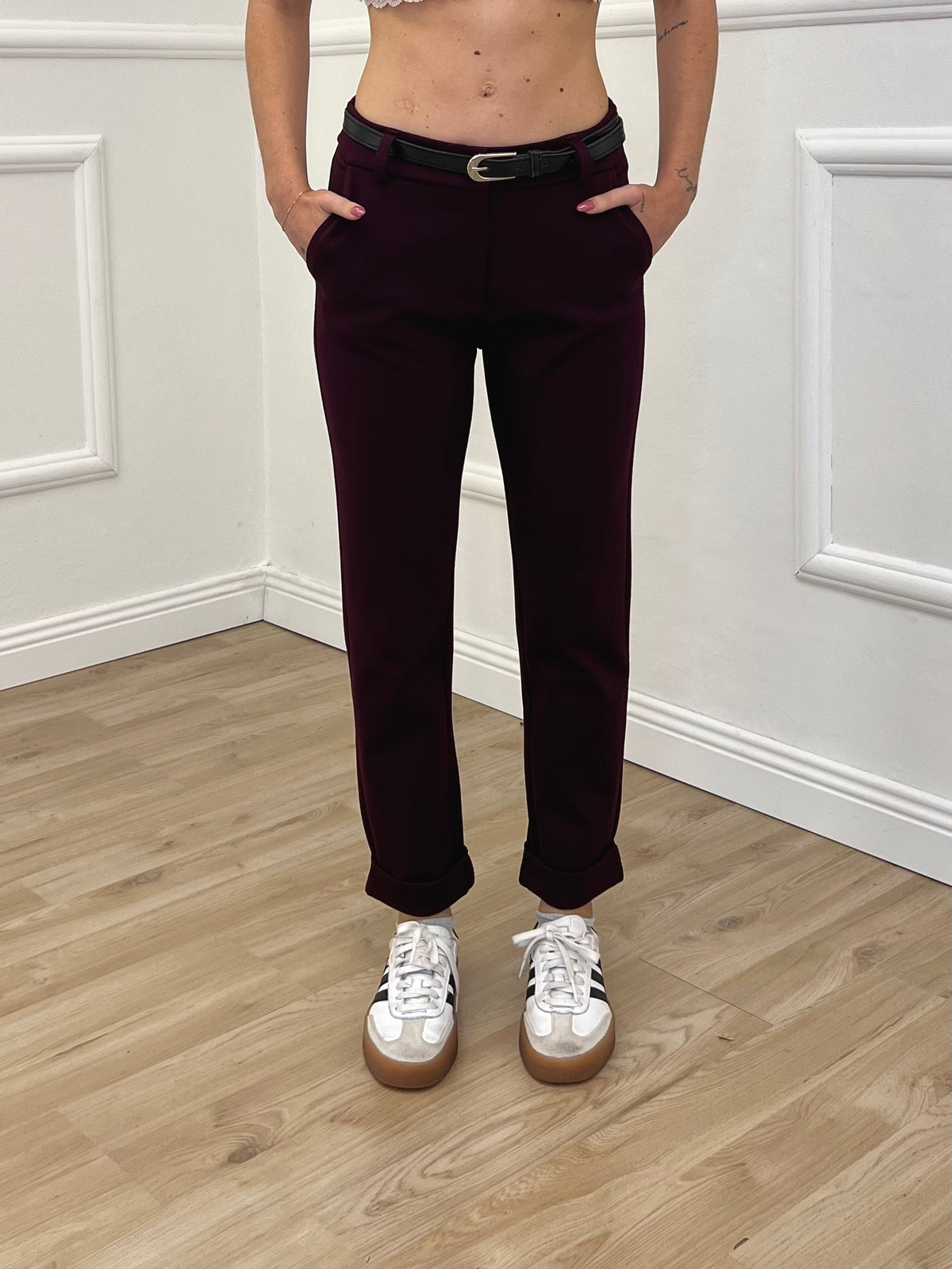 Pantalone a Sigaretta Punto Milano 2893 Burgundy