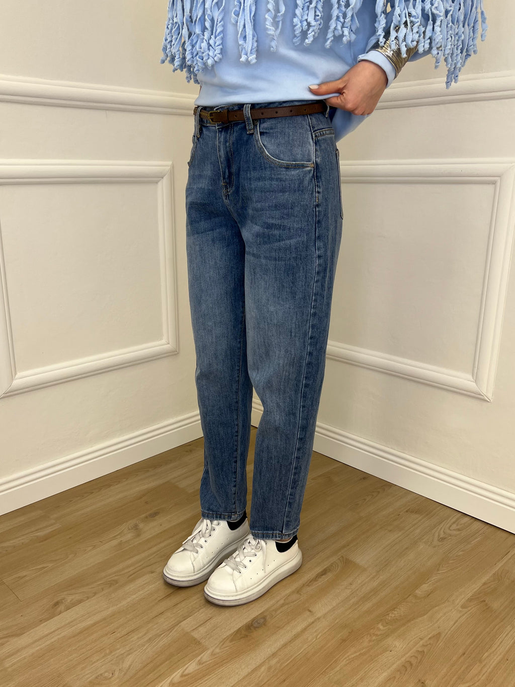 Jeans Mom Fit JC992 Azzurro