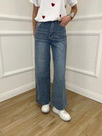 Jeans Wide Leg 6616 Azzurro