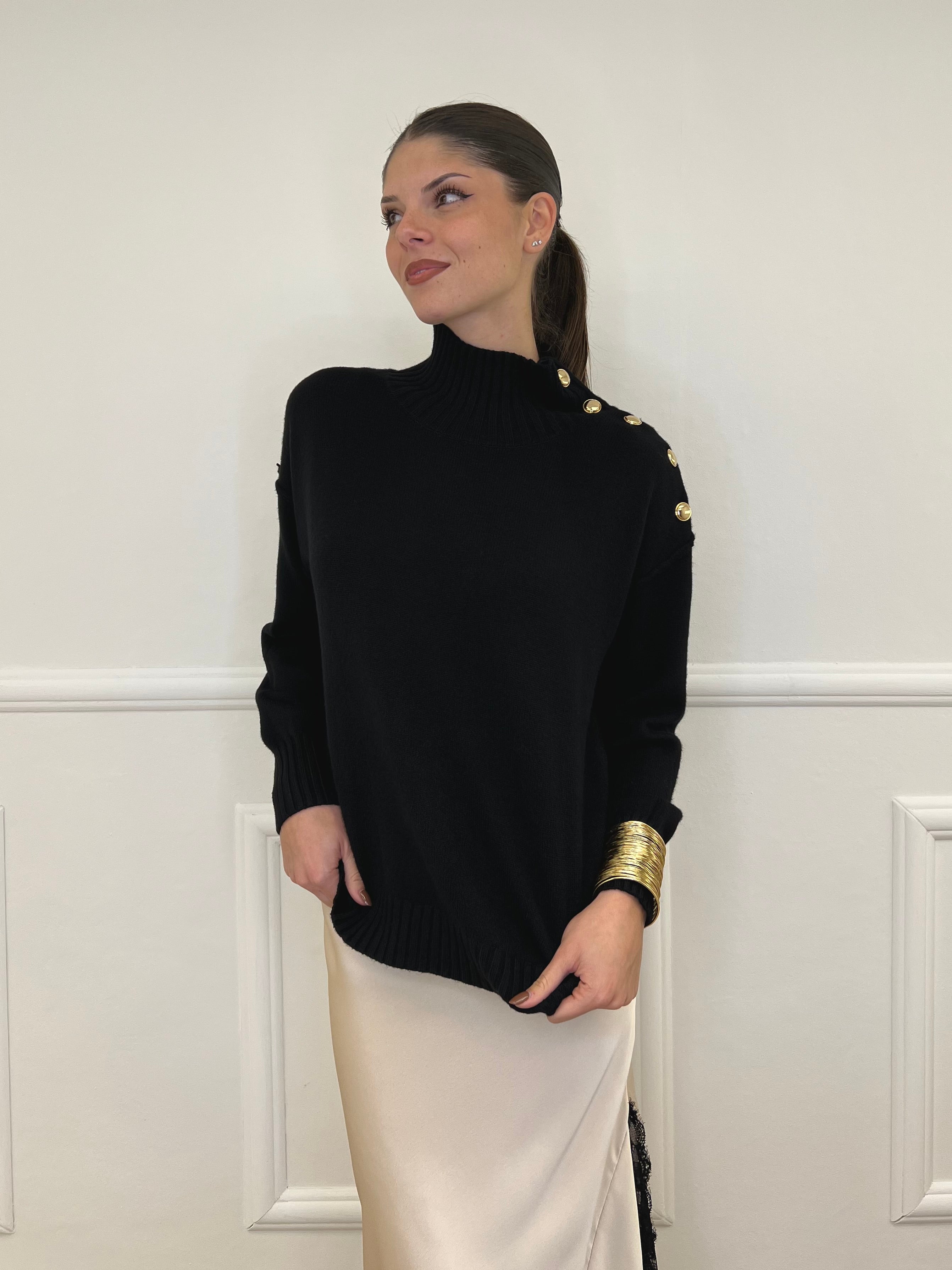 Maglia Bottoni YS9696 Nero