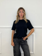T-Shirt Over Lumina L8869 Nero