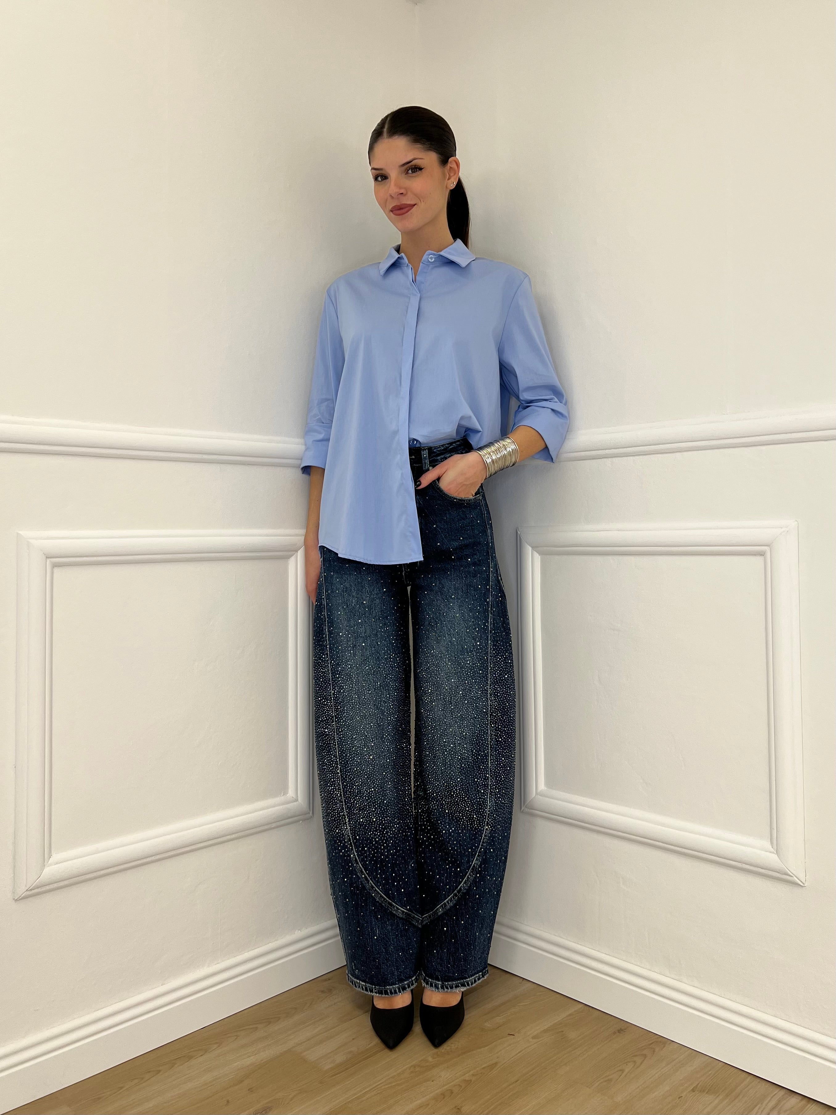 Camicia Over 50320 Azzurro