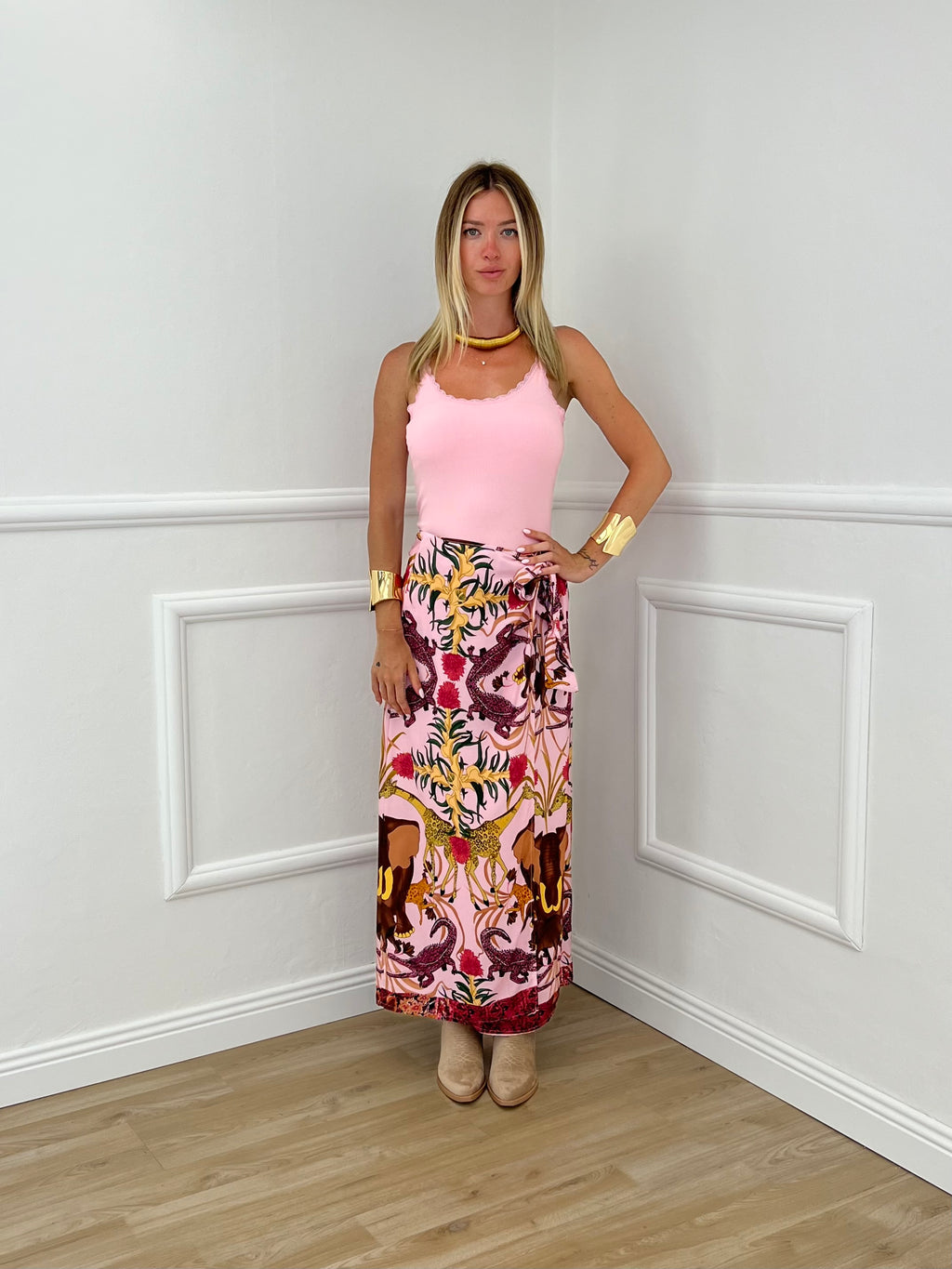 Top Costine Con Pizzo YW008 Rosa