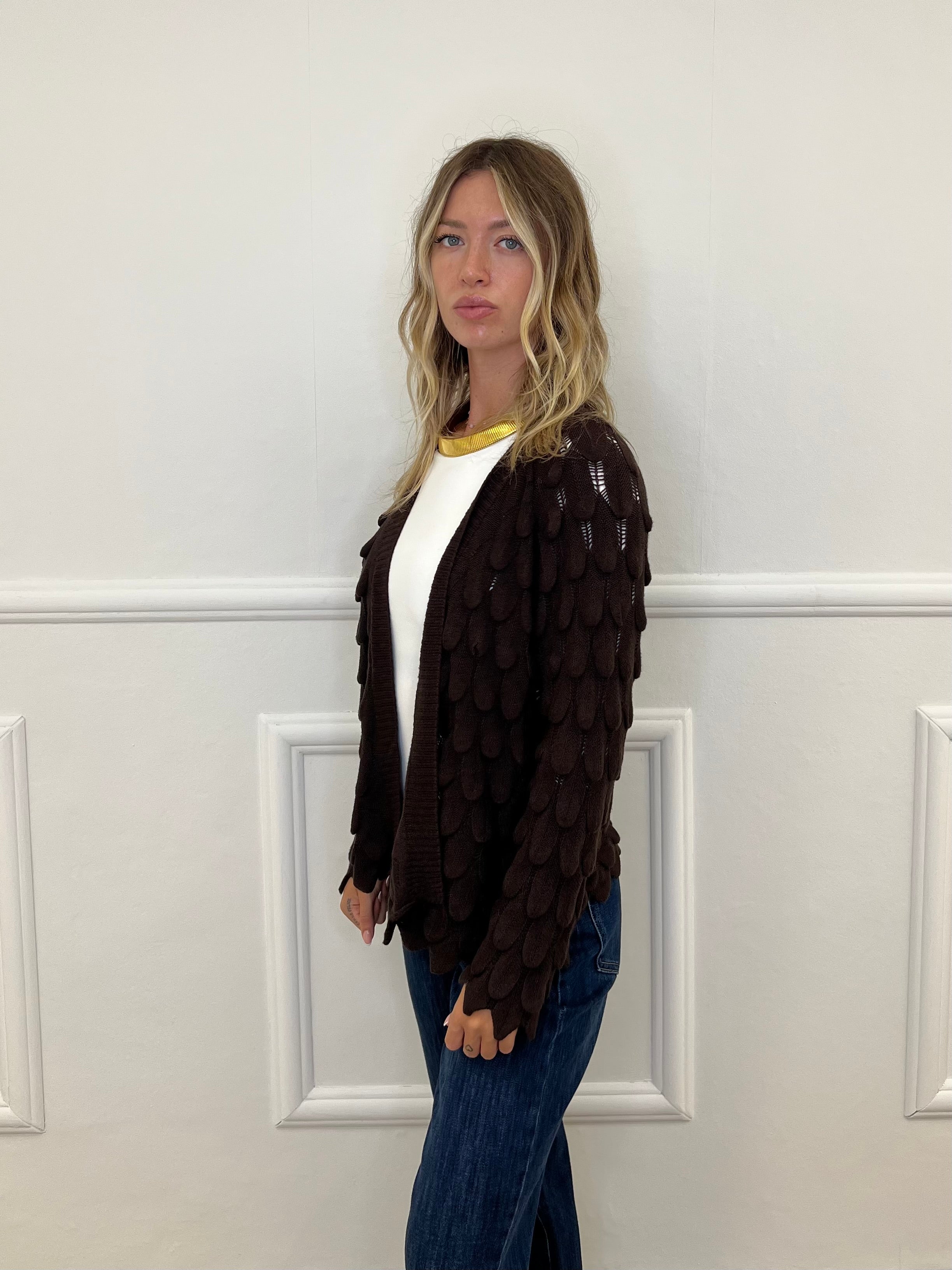 Cardigan Ananas 5415 Marrone