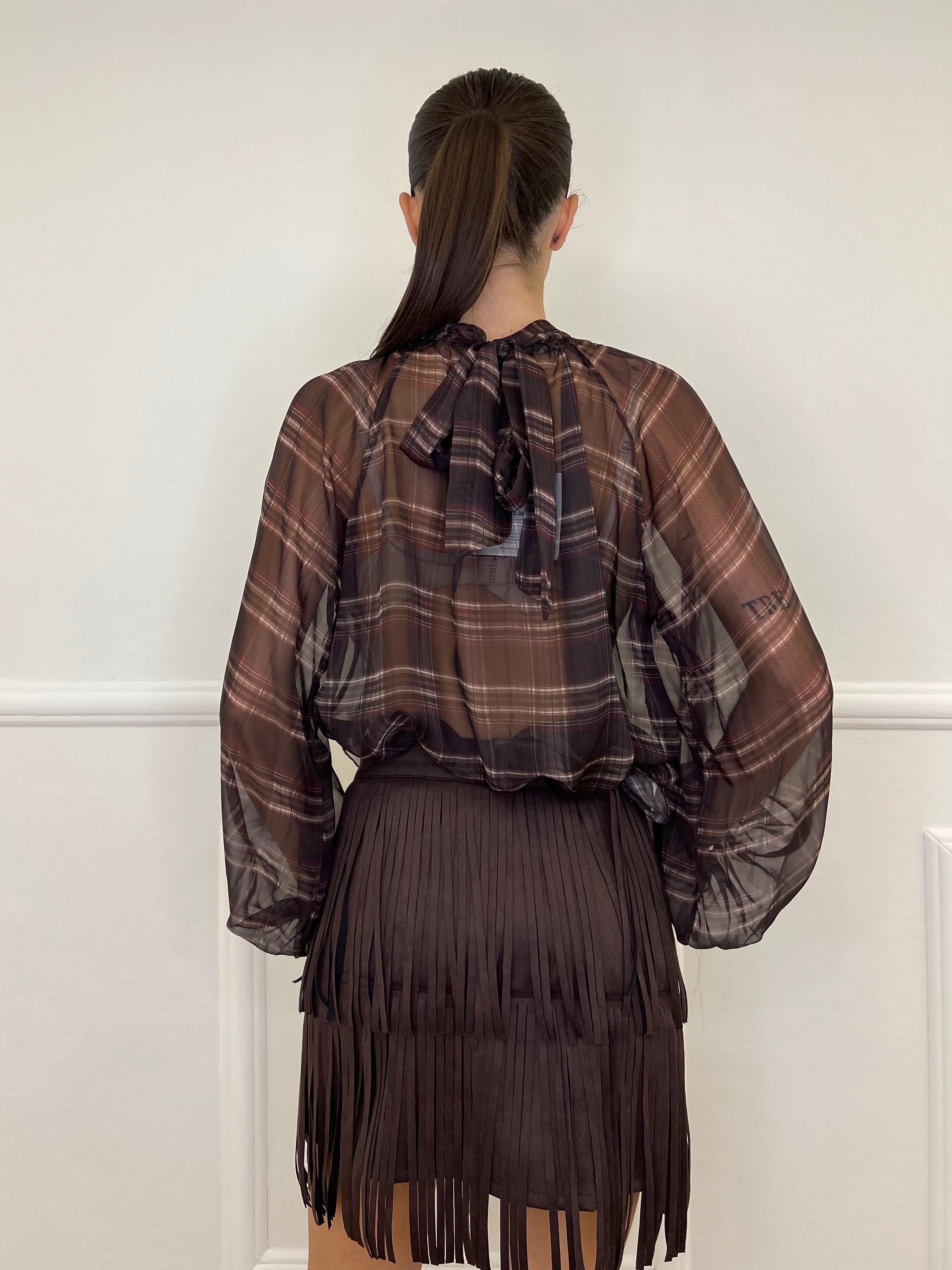 Camicia Madras Jabot L5327 Moro