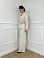 Tailleur con Fiocco 570851 Ecru