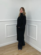 Cappotto Doppiopetto Bouclè 6822 Nero