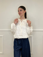 Blusa Ricami Farfalle 0281 Panna