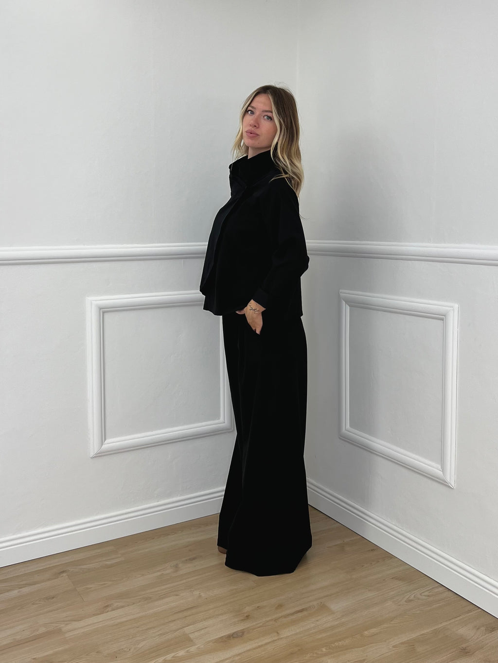 Pantalone Palazzo Punto Milano 3015 Nero