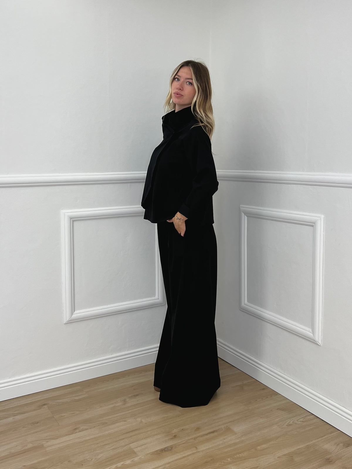 Pantalone Palazzo Punto Milano 3015 Nero