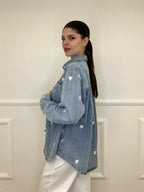 Giacca Camicia Denim Cuori 0805 Jeans