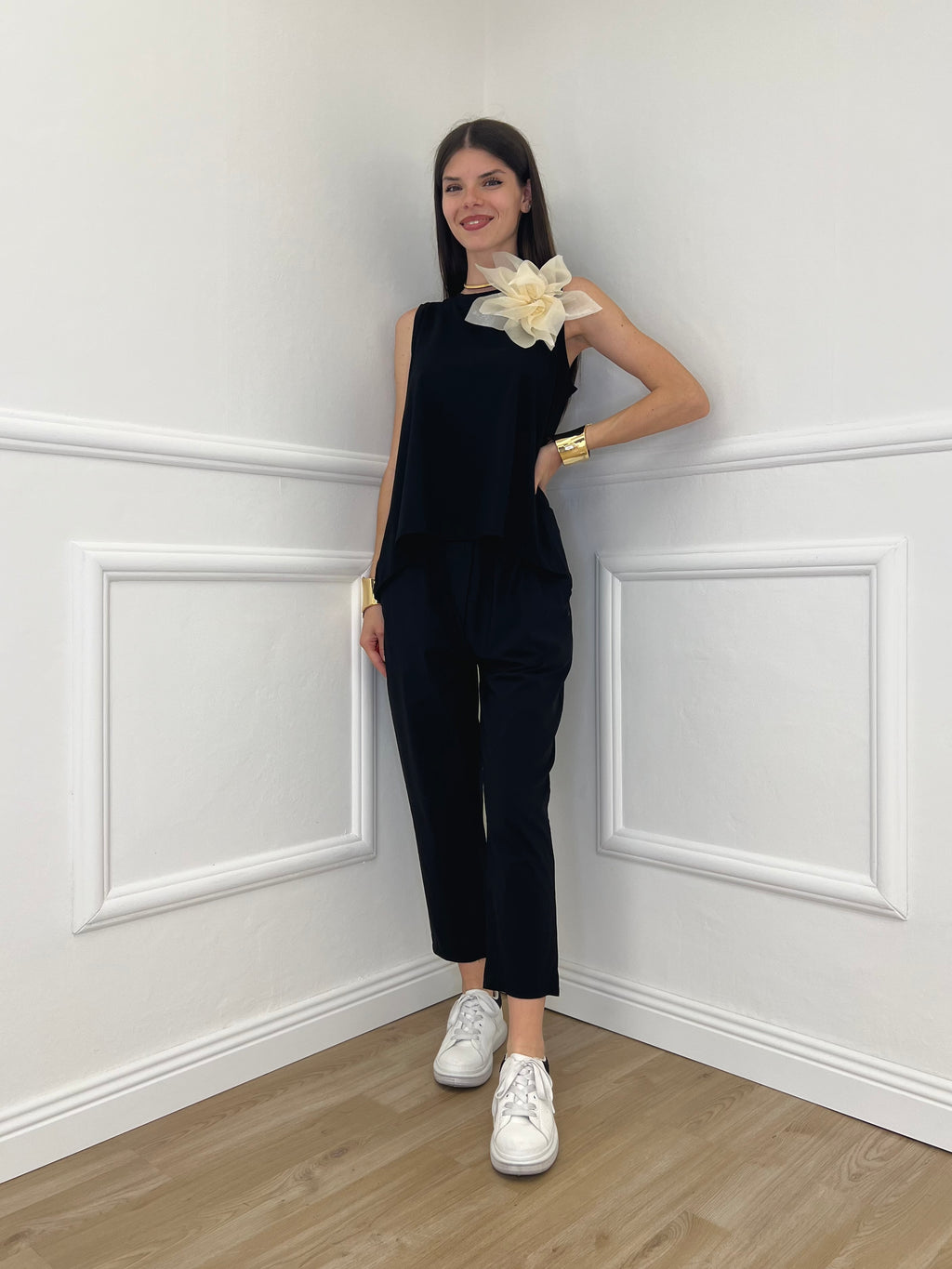 Pantalone Regular Bengalina 9230 Nero