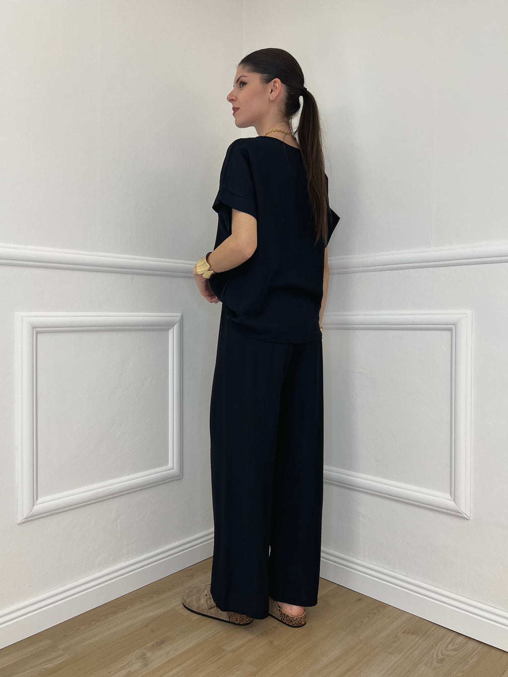 Completo Froissé In Viscosa 8262 Blu