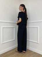 Completo Froissé In Viscosa 8262 Blu