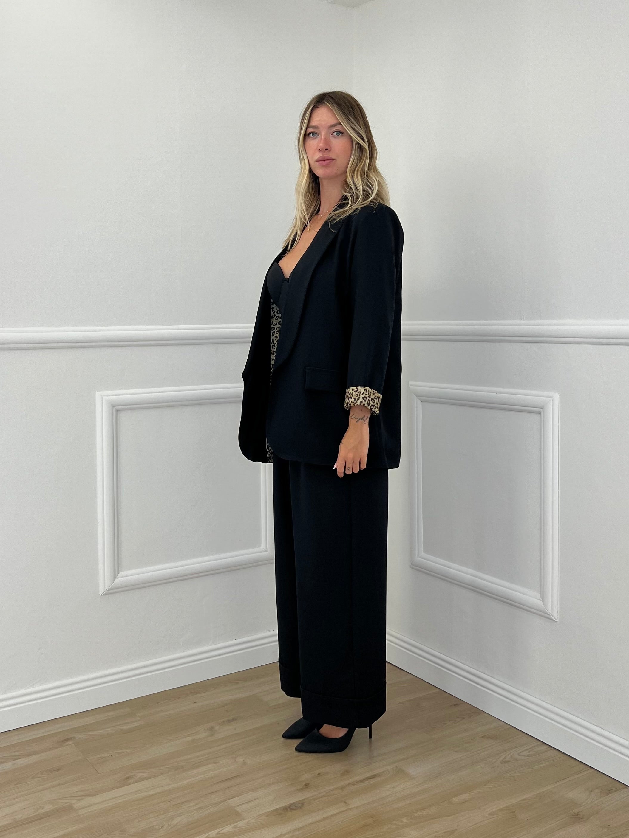 Blazer Interno Maculato 25623 Nero