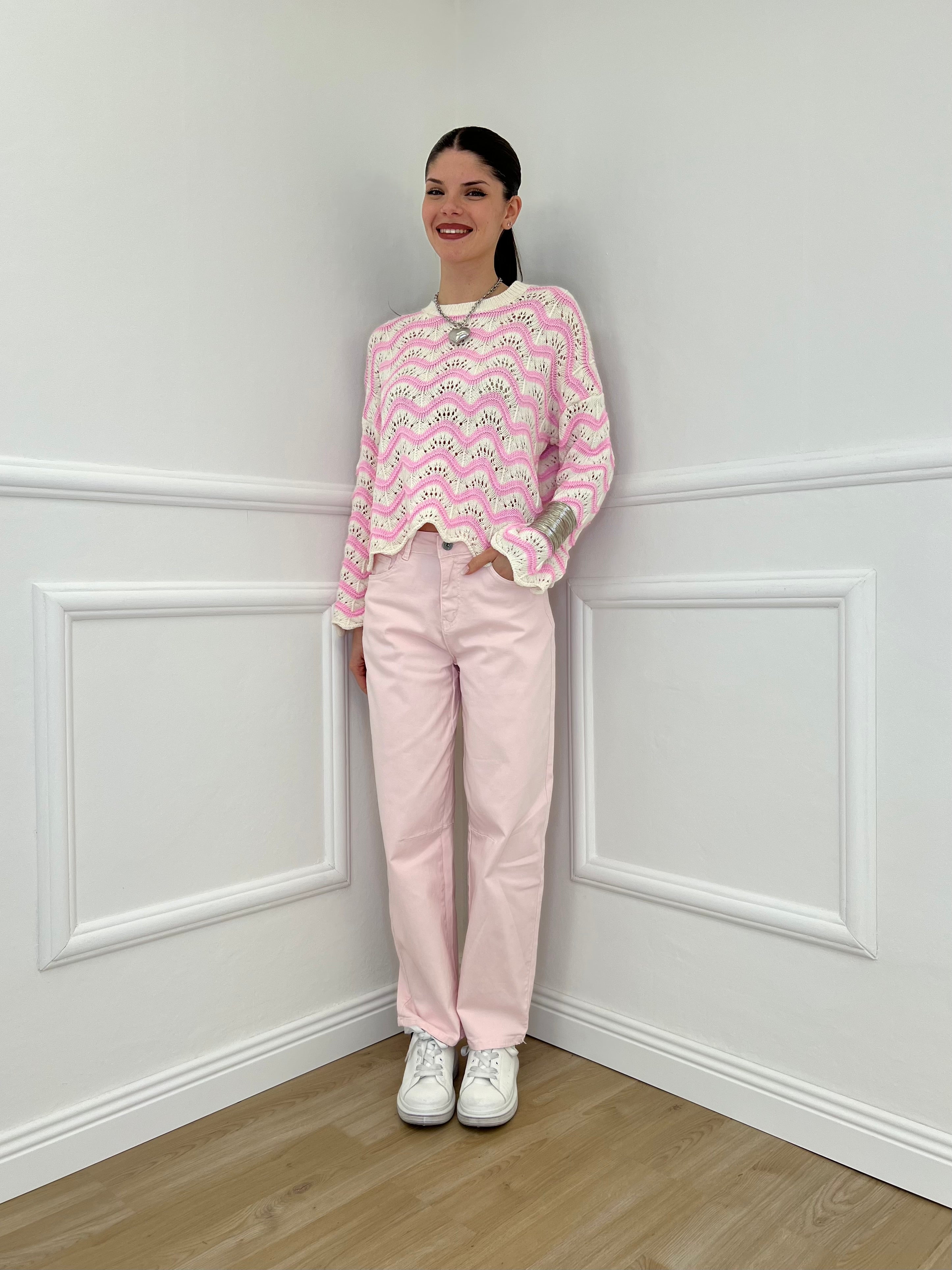 Jeans Balloon Slim 8059 Rosa