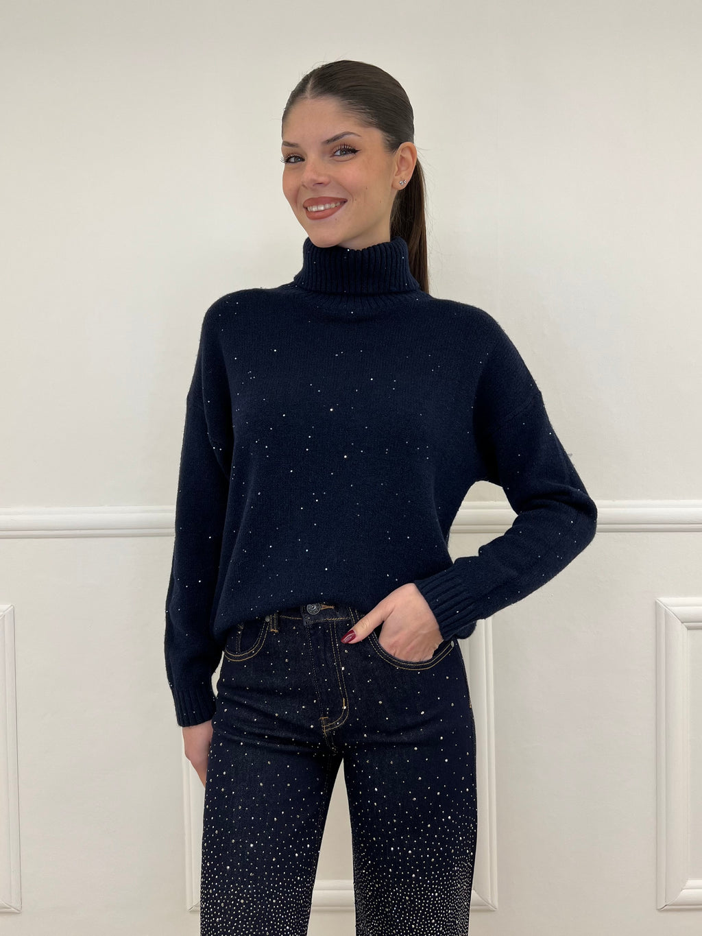 Dolcevita Micro Paillettes 25100 Blu