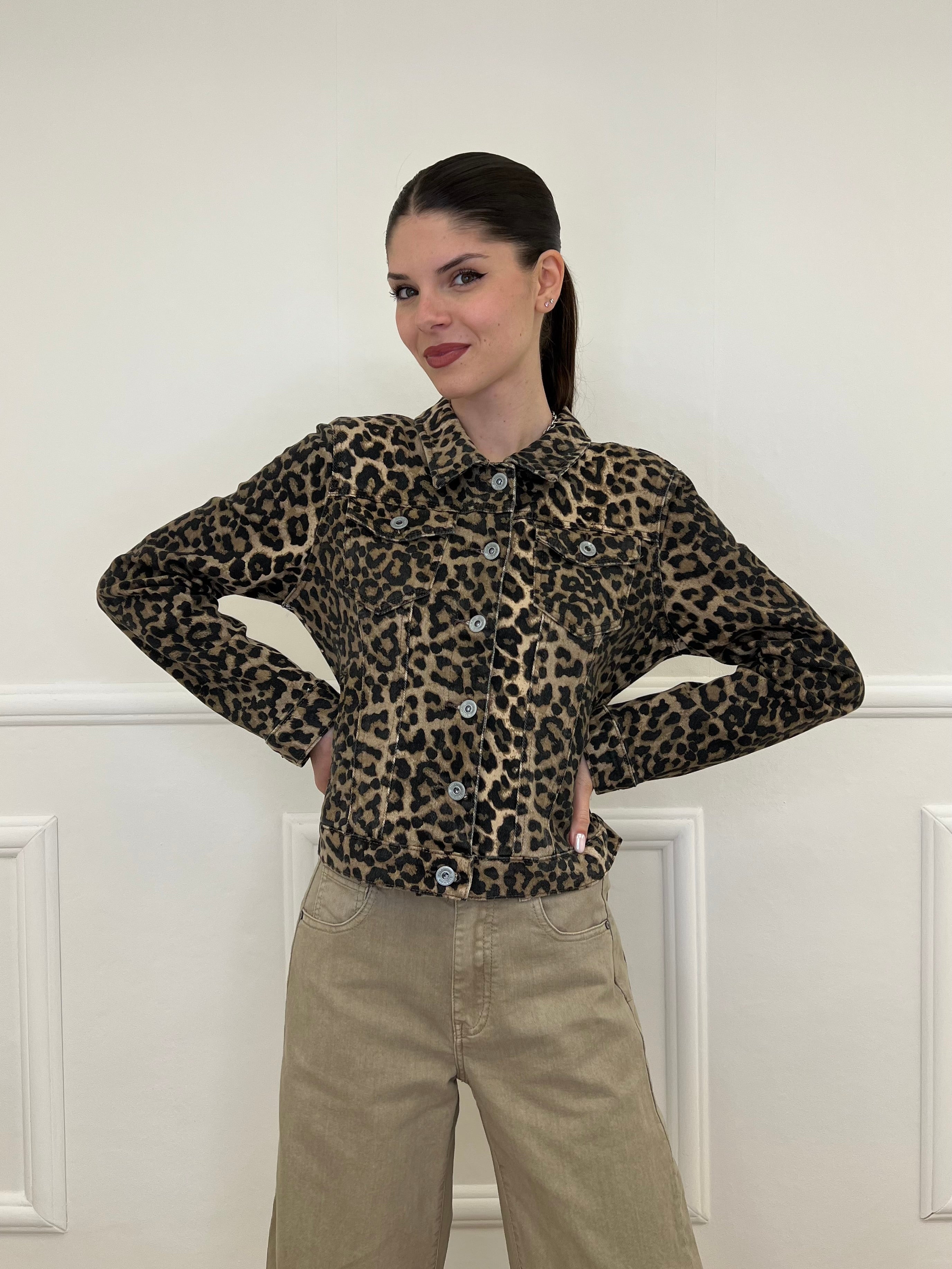 Giacca Denim Animalier 5806