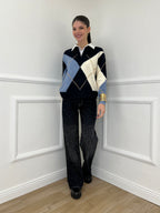 Maglia Camicia Losanghe 11116 Blu