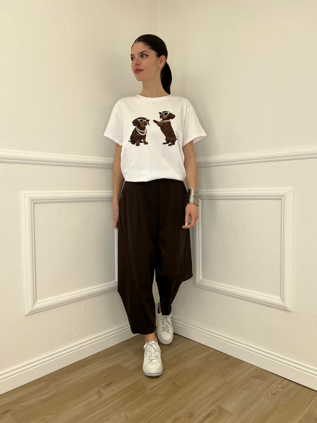 Pantalone Balloon Punto Milano 9516 Moro