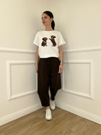 Pantalone Balloon Punto Milano 9516 Moro