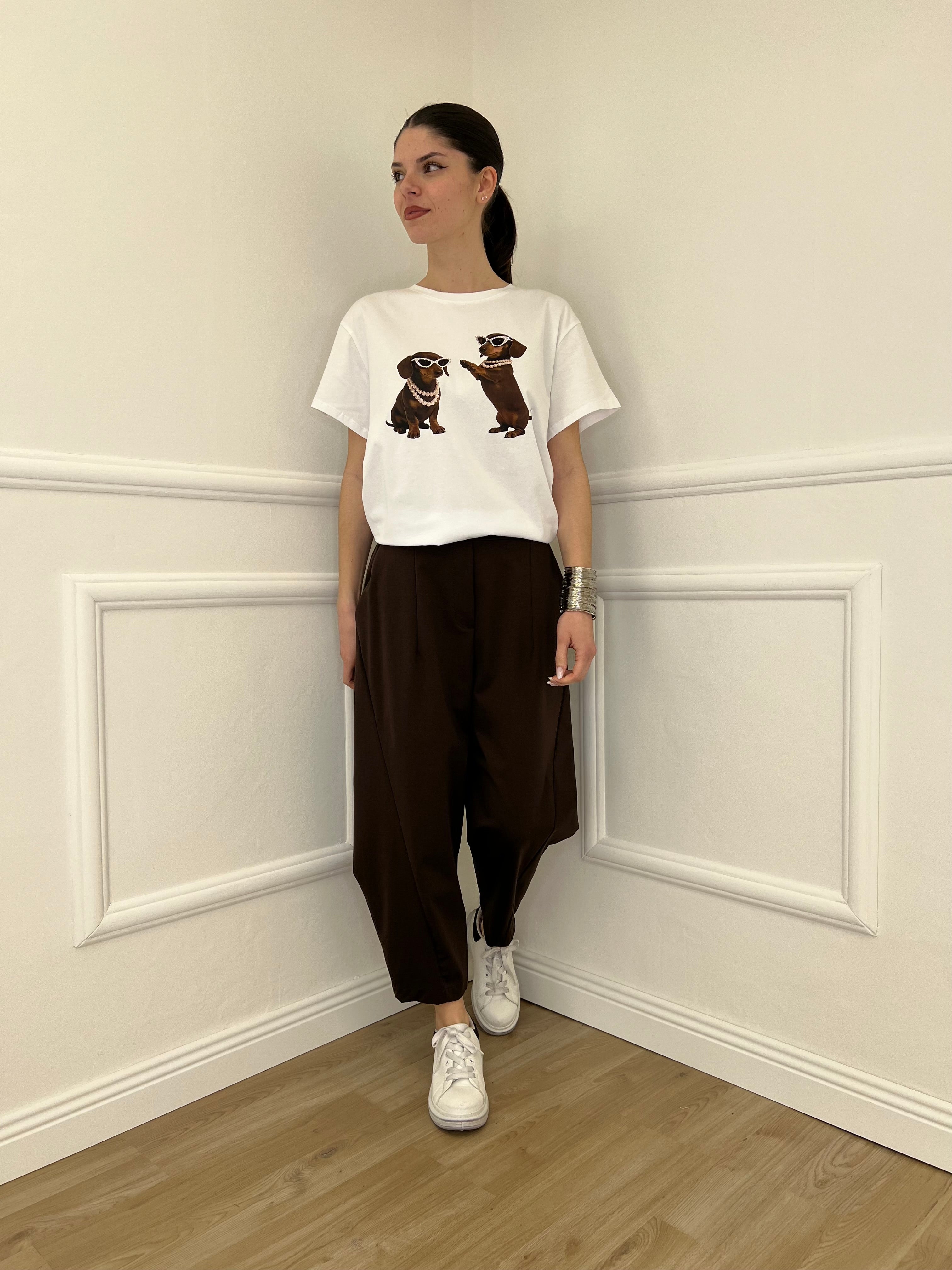 Pantalone Balloon Punto Milano 9516 Moro