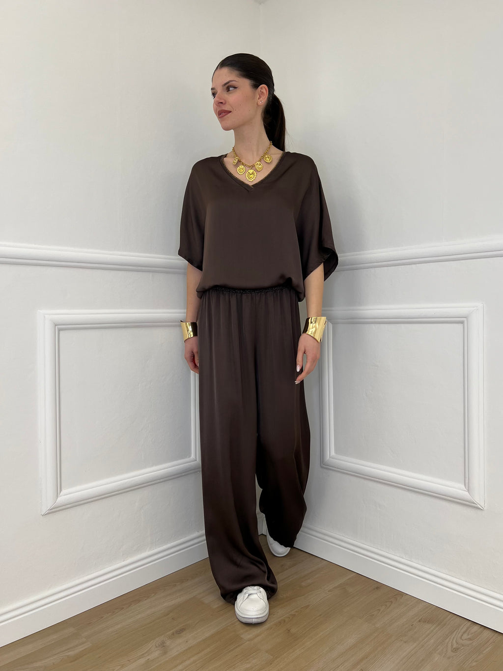 Completo Fluido Satin Con Lurex 061-062 Moro