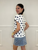 Maglia Over Pois A4305 Blu