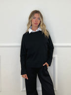 Tuta Oversize Girocollo D27629 Nero