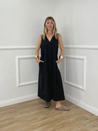 Abito Sfondo Piega 83381 Nero