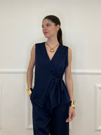 Gilet Fiocco Punto Milano 42144 Blu