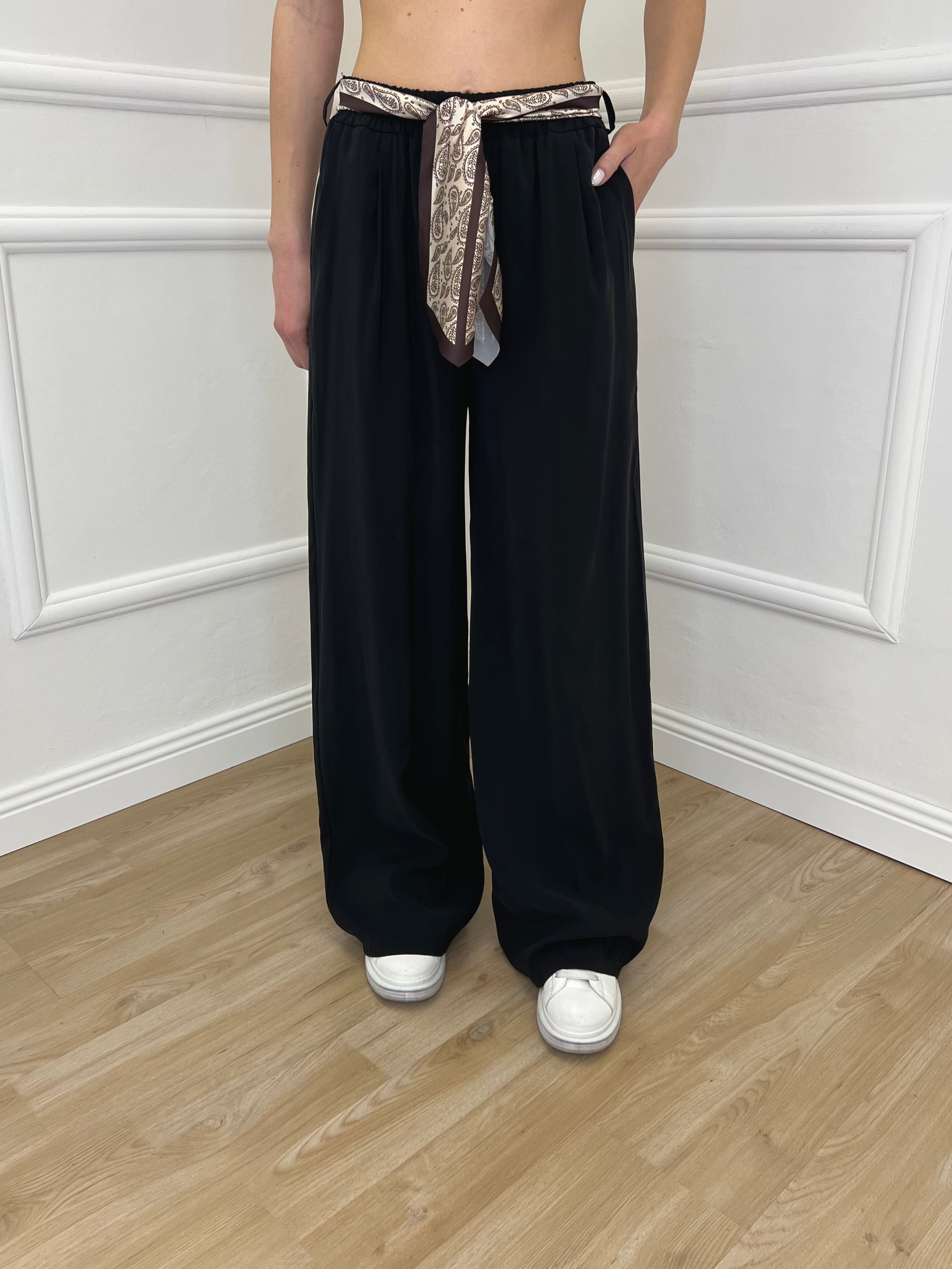 Pantalone Cupro Fusciacca 20527 Nero