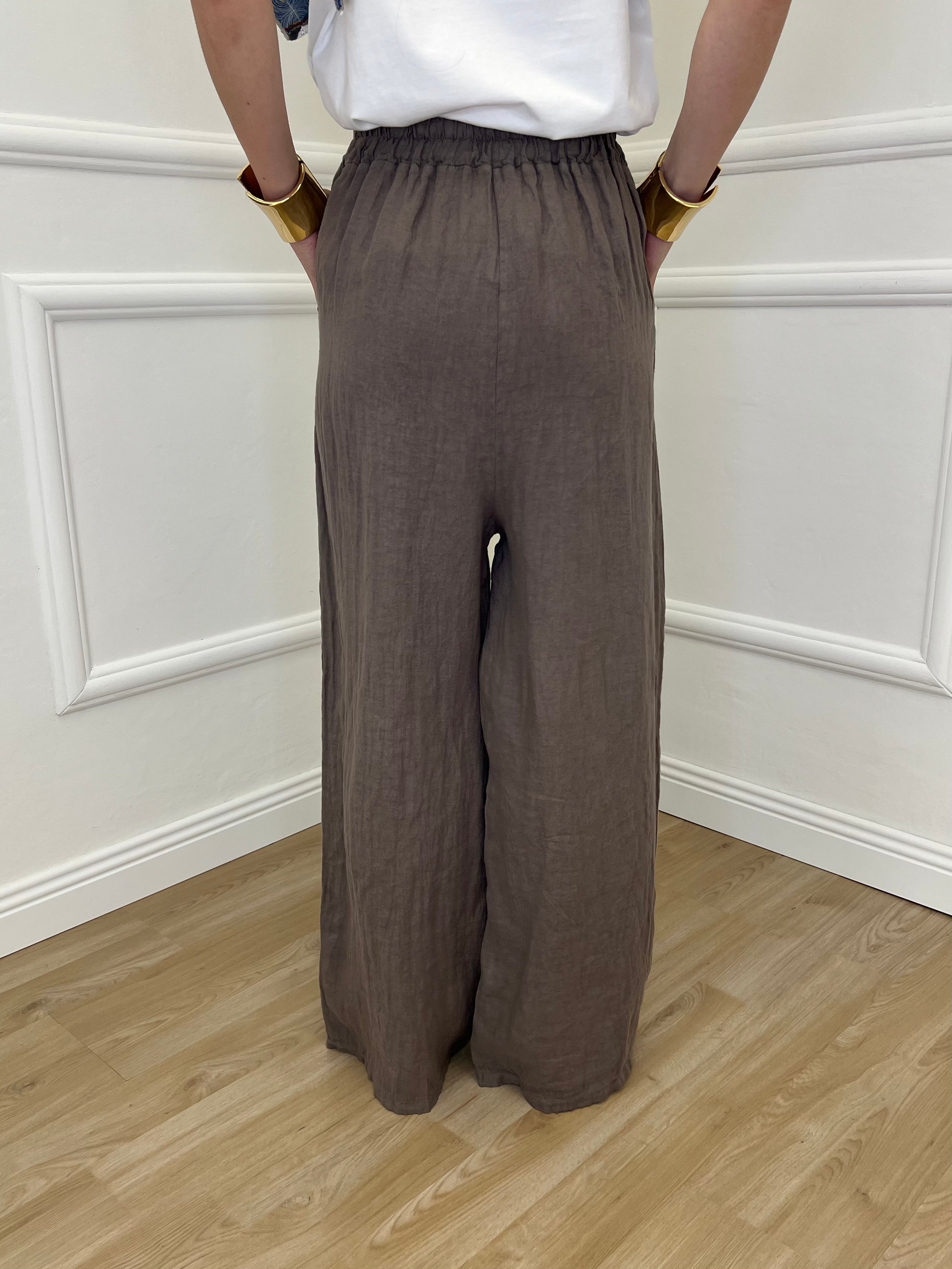 Pantalone Palazzo Lino I586 Fango