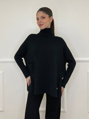 Maxi Maglia Taschino 31496 Nero