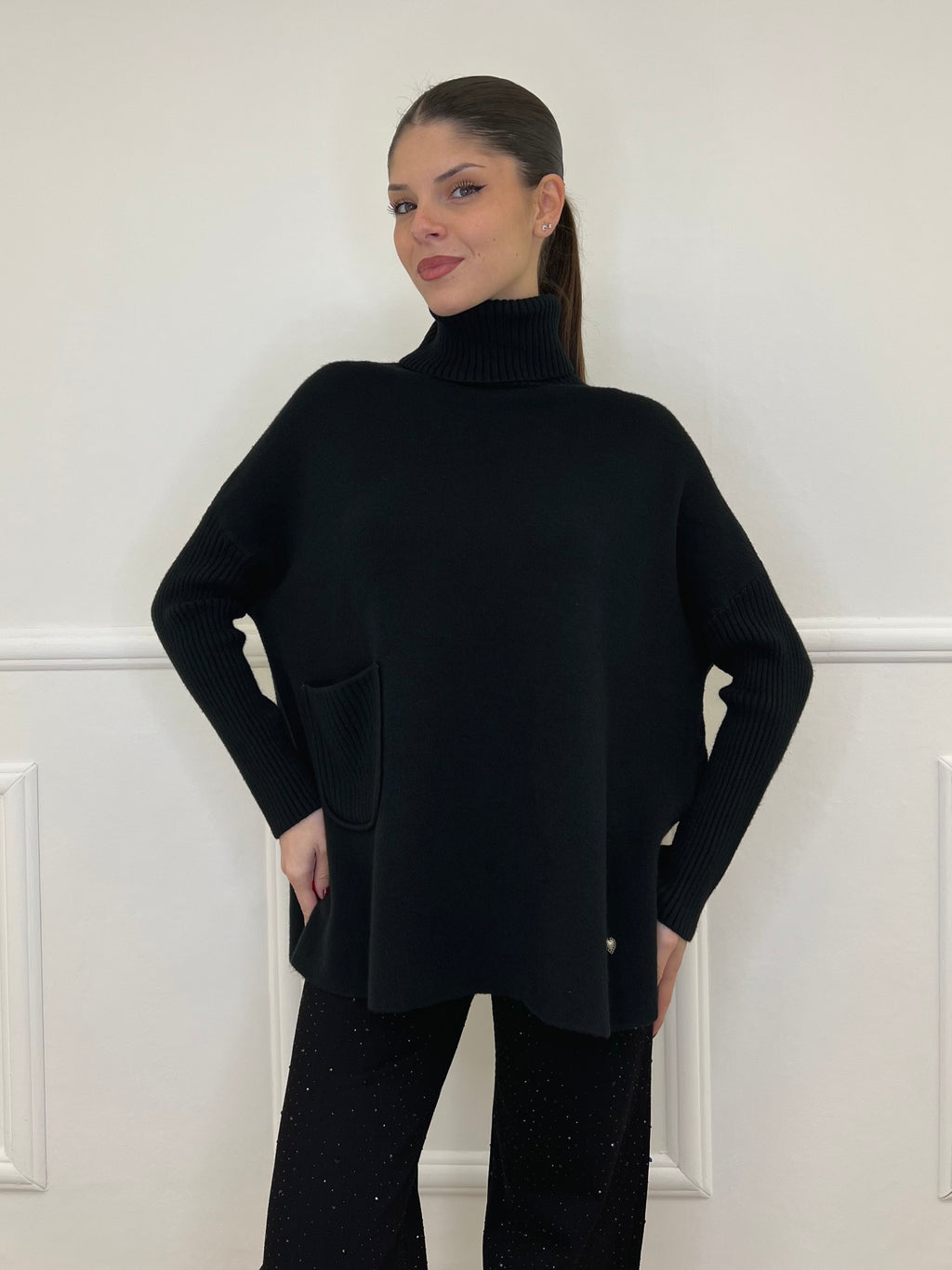 Maxi Maglia Taschino 31496 Nero